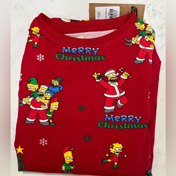 Festive Holiday Kids Pajama Set - Red - Picture 1 of 10